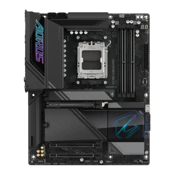 GIGABYTE X870E AORUS PRO AM5 LGA 1718, ATX, DDR5, 4x M.2, PCIe 5.0, USB4, Wi-Fi 7, 2.5GbE LAN, EZ-Latch