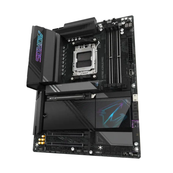 GIGABYTE X870E AORUS PRO AM5 LGA 1718, ATX, DDR5, 4x M.2, PCIe 5.0, USB4, Wi-Fi 7, 2.5GbE LAN, EZ-Latch