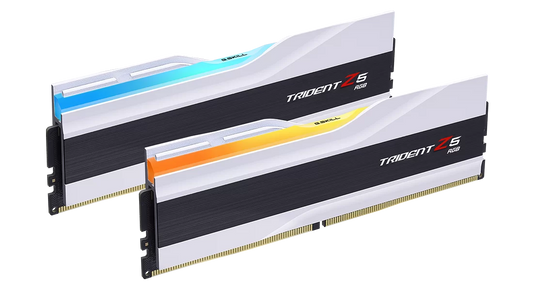 G.SKILL Trident Z5 RGB DDR5 RAM 32GB (2x16GB), 6400 MT/s, CL32-39-39-102, 1.40V, Intel XMP 3.0 – WHITE