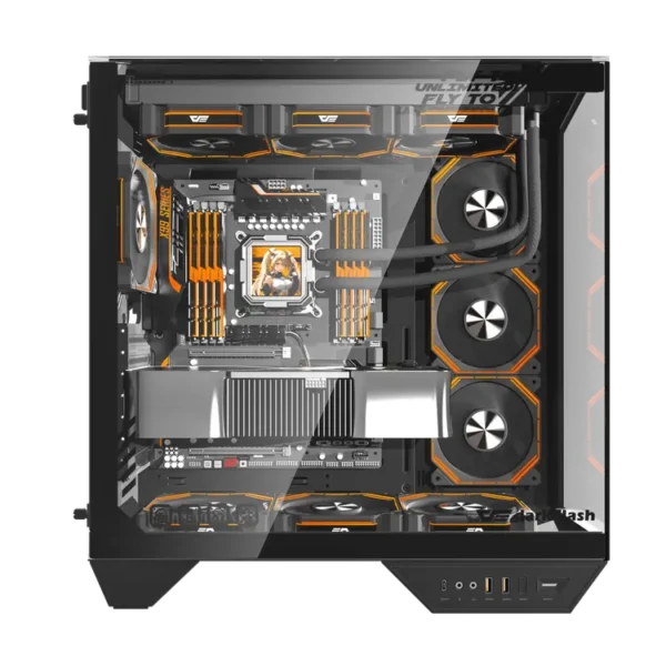 DarkFlash DY470 ATX PC Case, BLACK