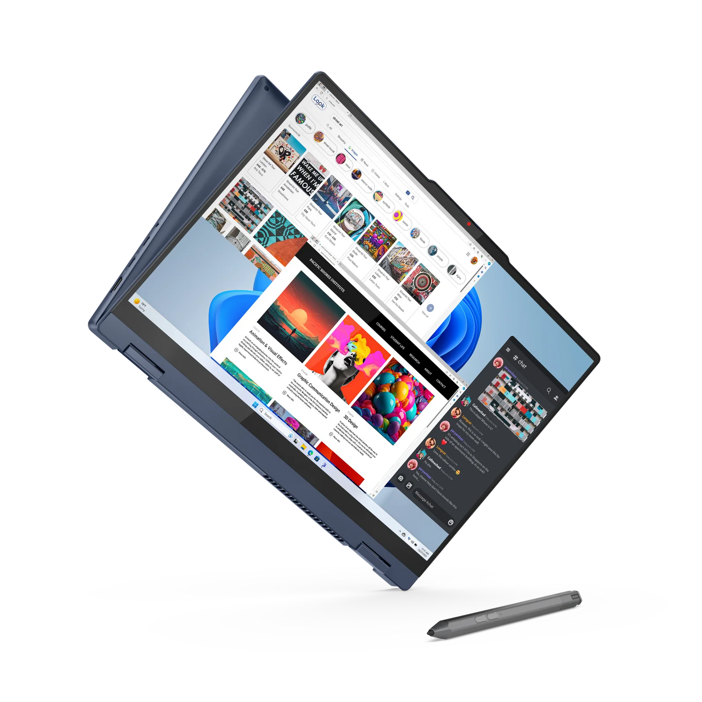 LENOVO IdeaPad 5 2-in-1 16IRU9 Intel® Core™ 5 120U, 8GB DDR5x RAM; 512GB SSD NVMe, 16-inch TouchScreen IPS WUXGA, Intel® Graphics, Backlit Keyboard, Windows® 11, with Digital Pen, Cosmic Blue