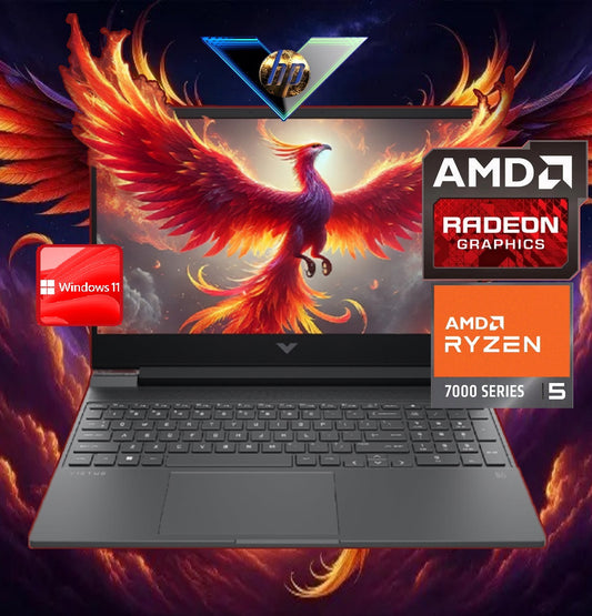 HP Victus 15-fb2063dx AMD Ryzen™ 5 7535HS | 8GB DDR5 RAM ; 512GB SSD | AMD Radeon™ RX 6550M , 4GB | 15.6 inch FHD IPS Display 144Hz | Backlit Keyboard | Windows 11 Home | MICA SILVER