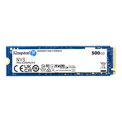 Kingston’s NV3 PCIe 4.0 NVMe SSD &nbsp;500GB Capacity, Up to 5,000MB/s read, 3,000MB/s write