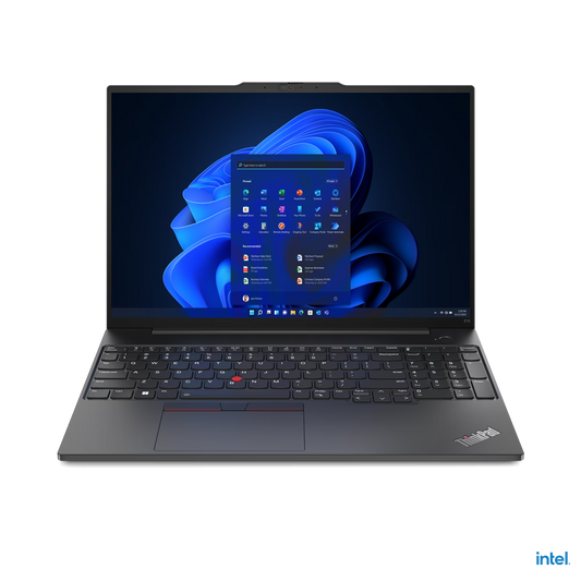 Lenovo ThinkPad E16 Gen 1, I7-1355U, 16GB, 512GB NVME,16 WUXGA, DOS, Backlit, Arabic Kbd, Bag In Box / MX550,2 GB, BLACK