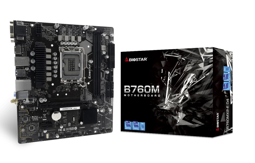 BIOSTAR B760MX2-E D4 DDR4 MOTHERBOARD